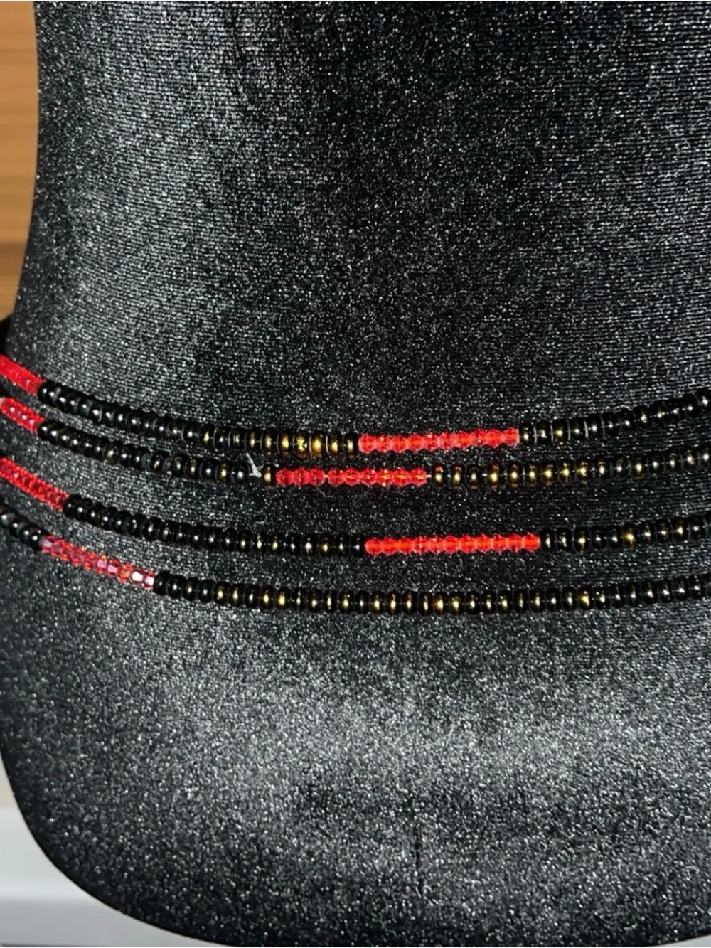 Beaded Multi-Strand Waist Chain with Red Accents handmade